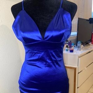 COPY - Blue satin dress